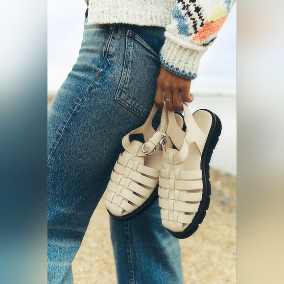 Anthropologie Fisherman Sandals Cream Size EU 40 - Picture 2 of 9